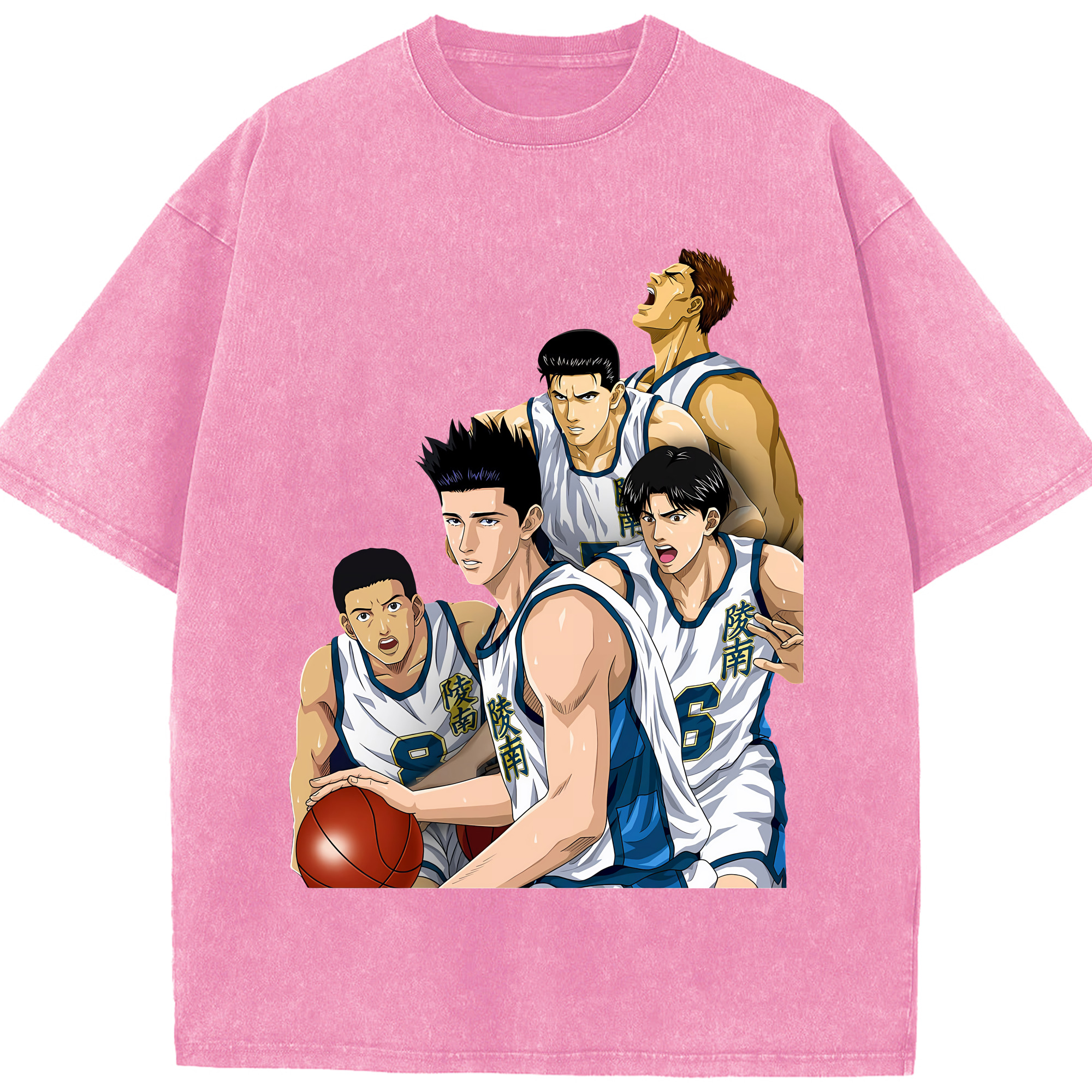 （画像用） SLAM DUNK／スラムダンク 綿100% ヴィンテージ風 半袖Tシャツ（フロントプリント）